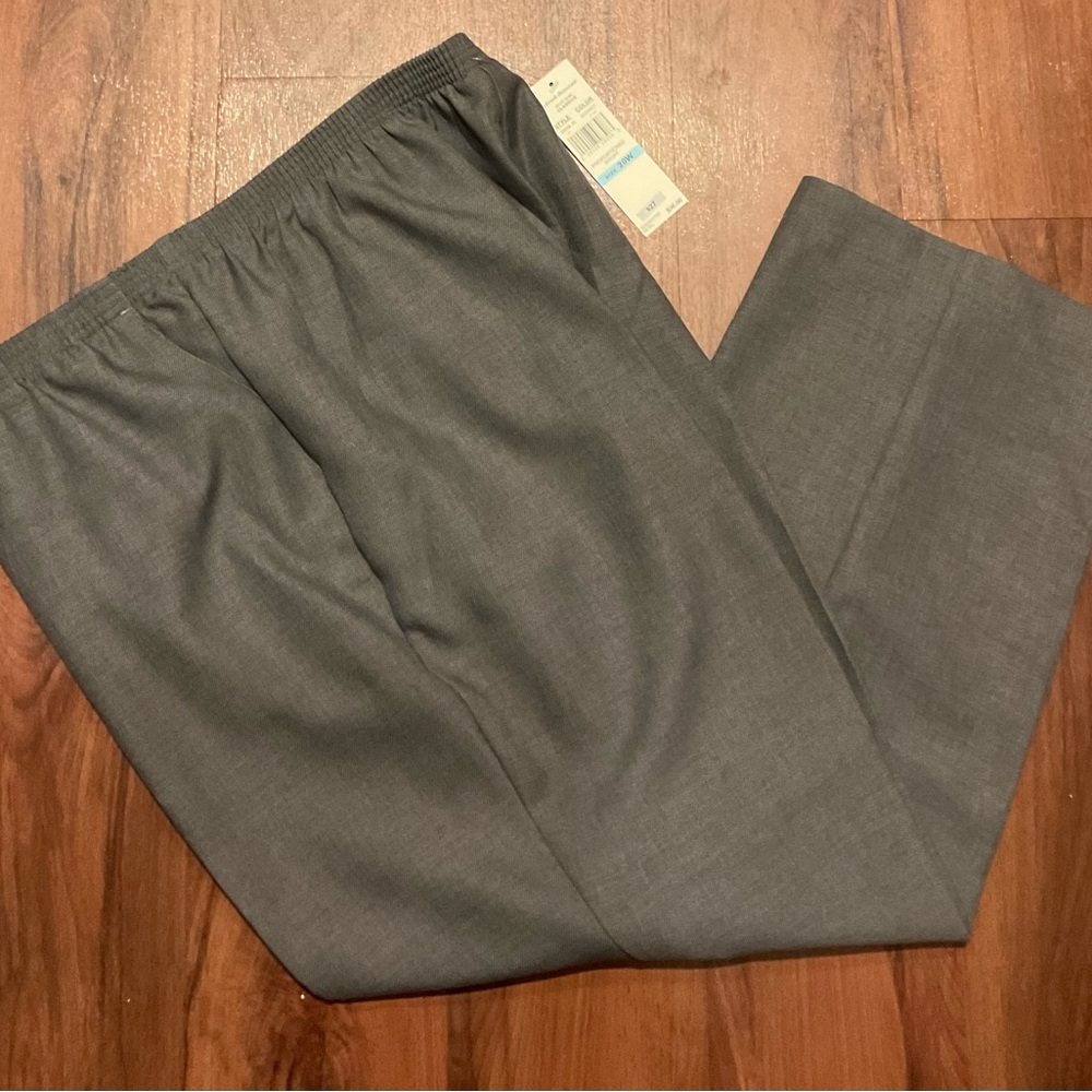 ALFRED DUNNER CLASSICS PANT Sz 22 W Proportioned Short Grey